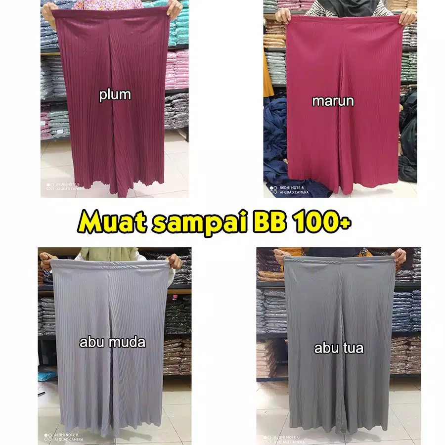 Kulot plisket jumbo bigsize model terkini - Celana kulot plisket xxl