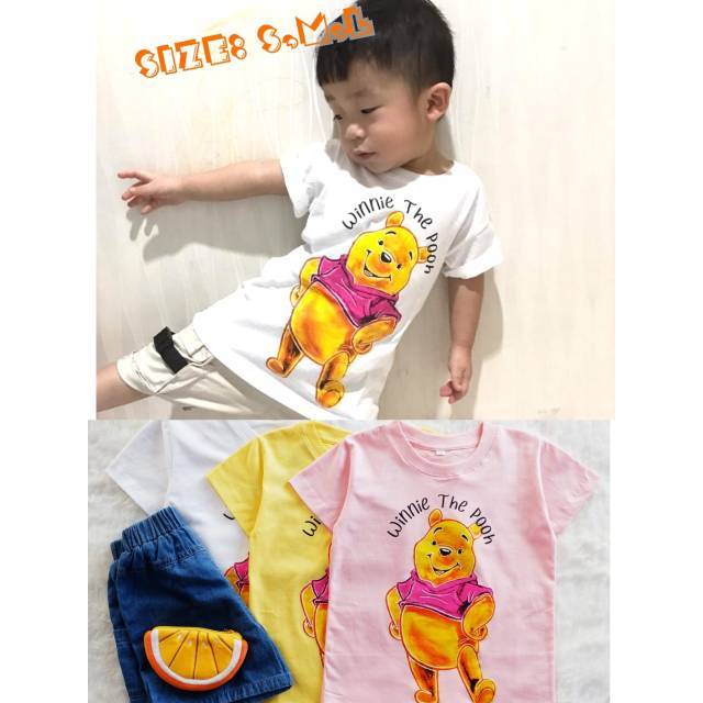 kaos shirt anak winnie the pooh