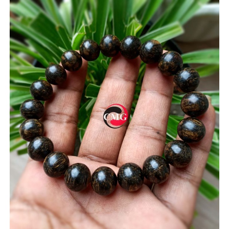 Gelang kayu gaharu cengkeh wangi asli papua tenggelam 10 mm