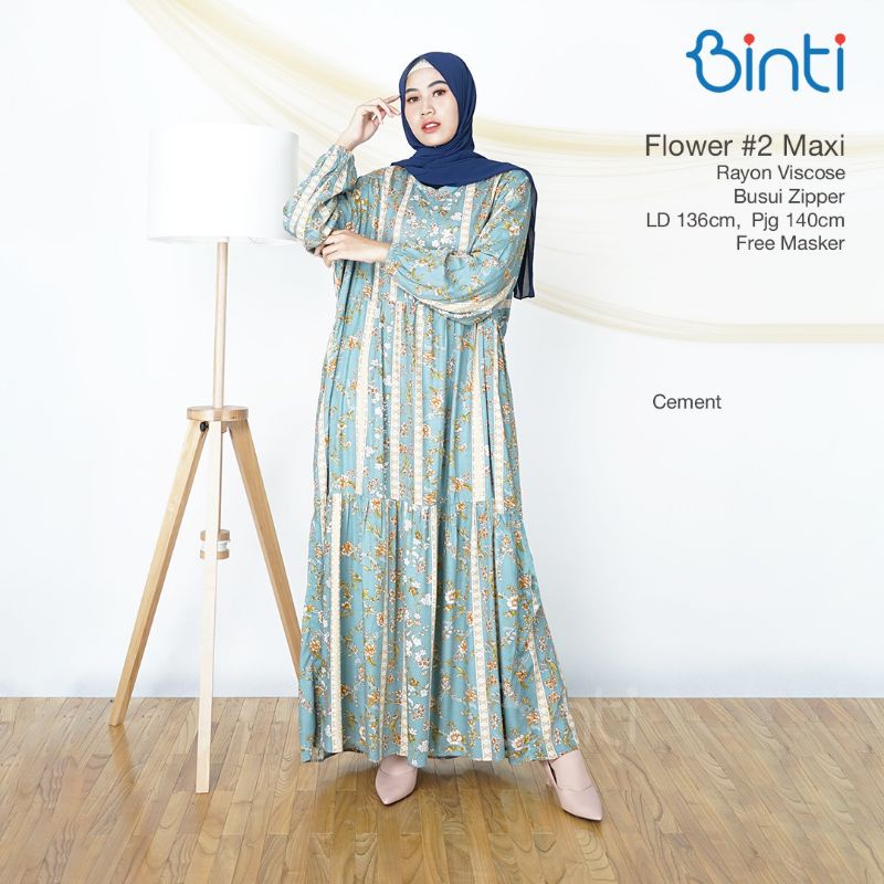 COD ORIGINAL BINTI FLOWER GAMIS JUMBO BIGSIZE LD 130 GEBY ISLAN WINNA KATUN VISCOSE FIT XXXL GAMIS MUSLIM BIGSIZE MOTIF bunga-Flower#2 sement