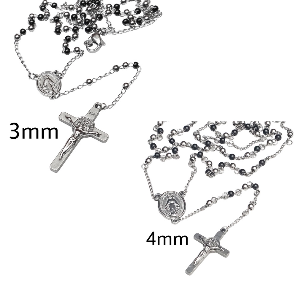 Rosario Titanium 3mm / Hitam Silver