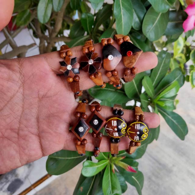 Gelang kaukah anak plat mata coklat / gelang kaokah / gelang koka / gelang kokka / gelang kaoka