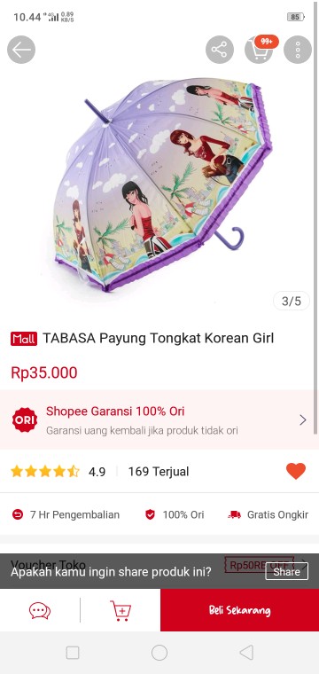 Tabasa Payung Tongkat Korean Girl