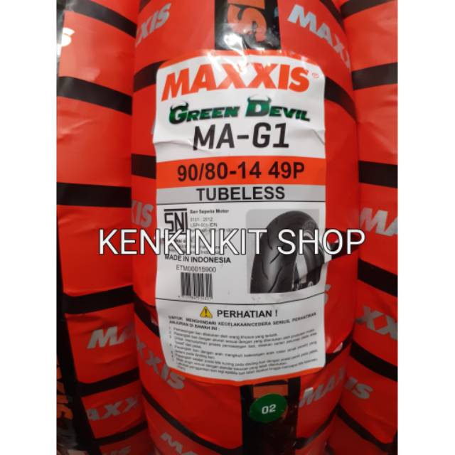 BAN MAXXIS 90/80 -14 MA-G1 / GREEN DEVIL - TUBELESS