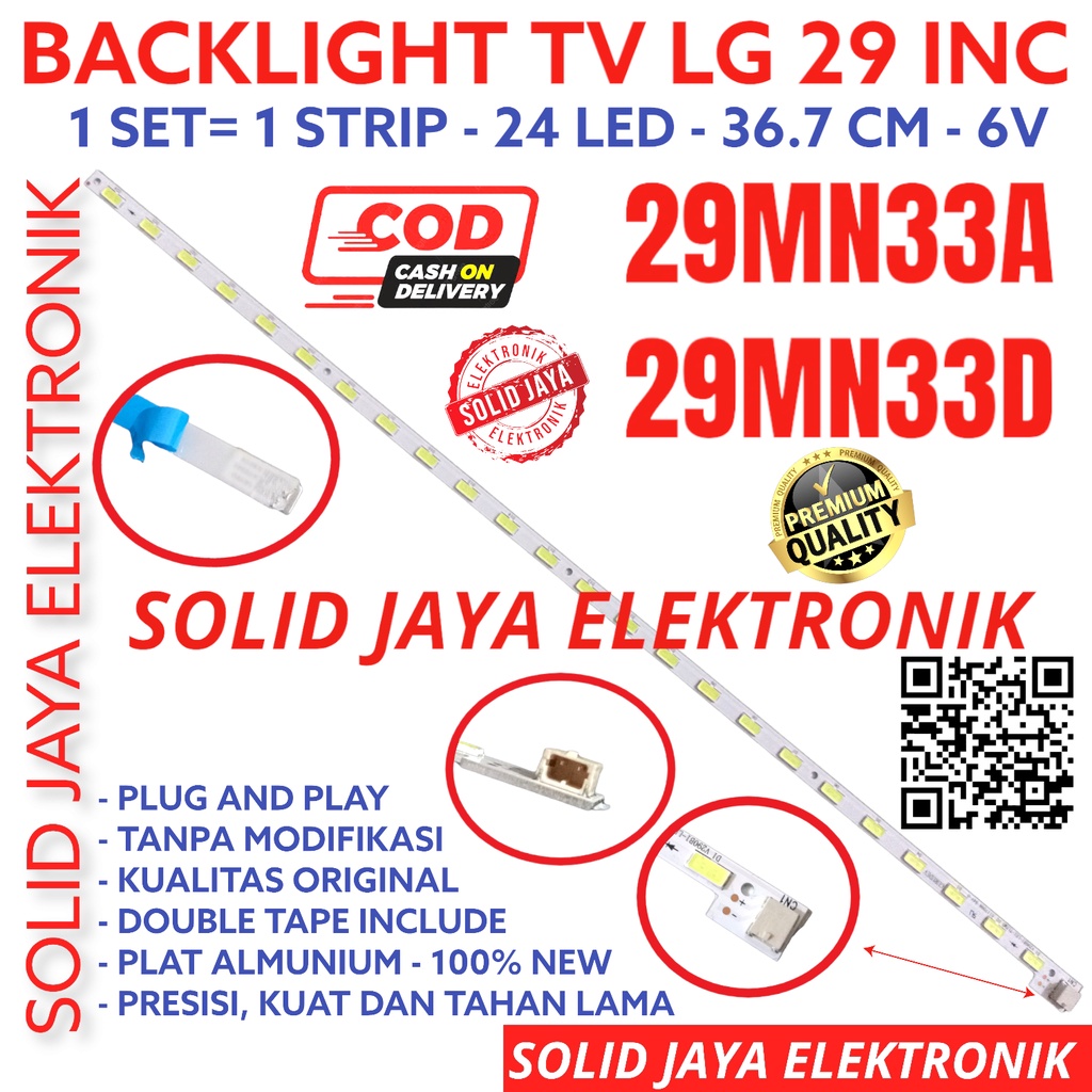 BACKLIGHT TV LED LG 29 INC 29MN33A 29MN33D 29MN33 29MN33 LAMPU BL SMD LIDI STRIP STRIPS 24LED 24K 24 KANCING LED 29MN LG 29INCH 29INC 29IN 29 INCH IN