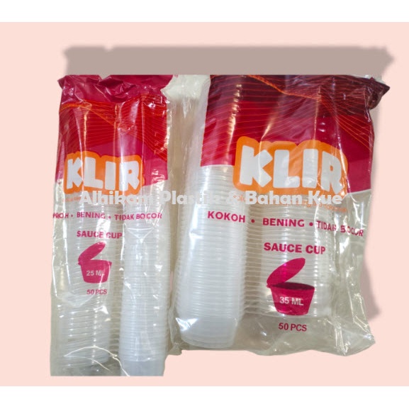 Klir Cup Sambal 25ml - 35ml / Klir / Thinwall Sauce Flip / Cup Saos (Isi 50pcs)
