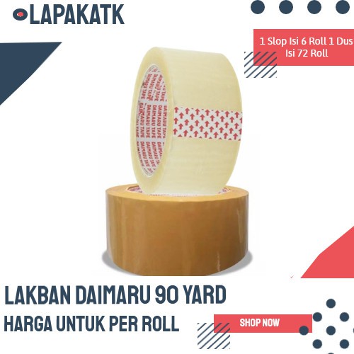 

Plakban/Lakban bening/coklat daimaru 90 yard +