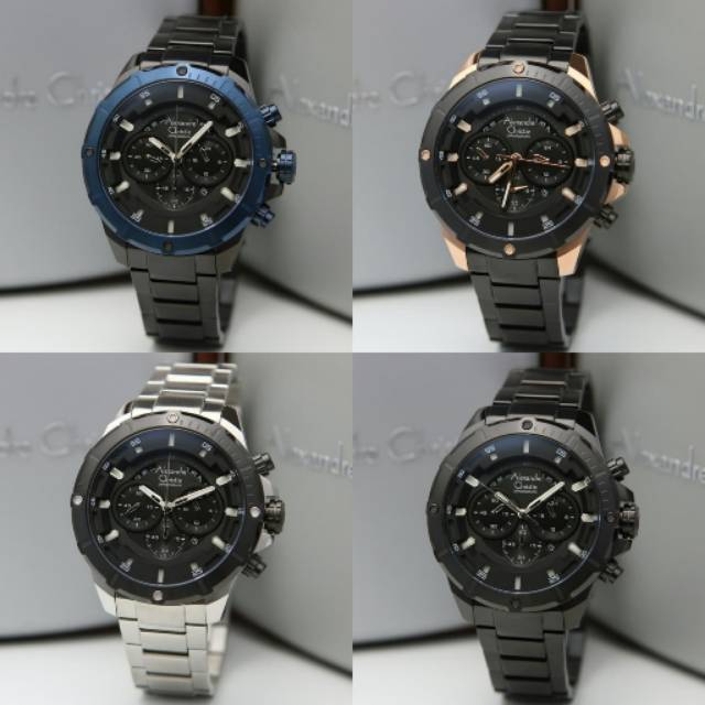 Alexander christie ac6529 ac 6529 chronograph jam pria original