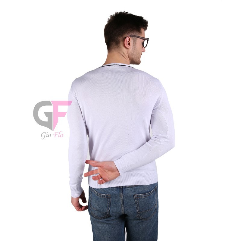 GIOFLO Sweater Rajut Pria Putih / SWE 994