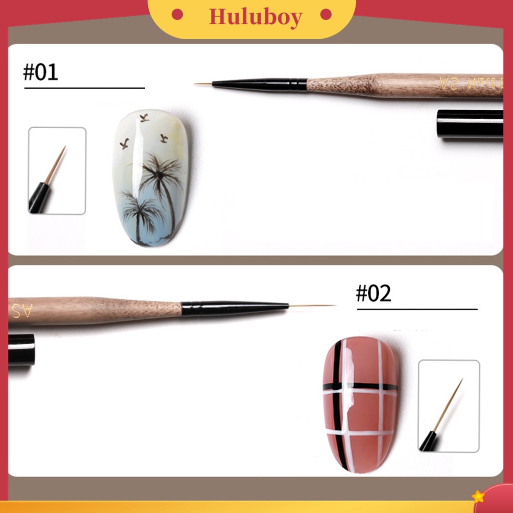 Huluboy Huluboy♡ Brush Liner Kuku Anti Slip Reusable Untuk Manicure