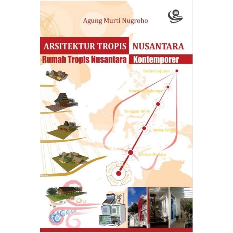 [ Original - UB Press ] Buku Arsitektur Tropis Nusantara : Rumah Tropis Nusantara Kontemporer