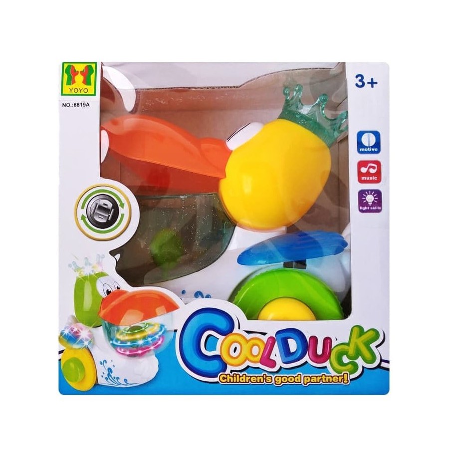 Mainan Anak murah Cool Duck - Fun Duck / bebek bisa berputar ada lampu + musik / DANCING DUCK lampu / bebek lampu / bebek musik