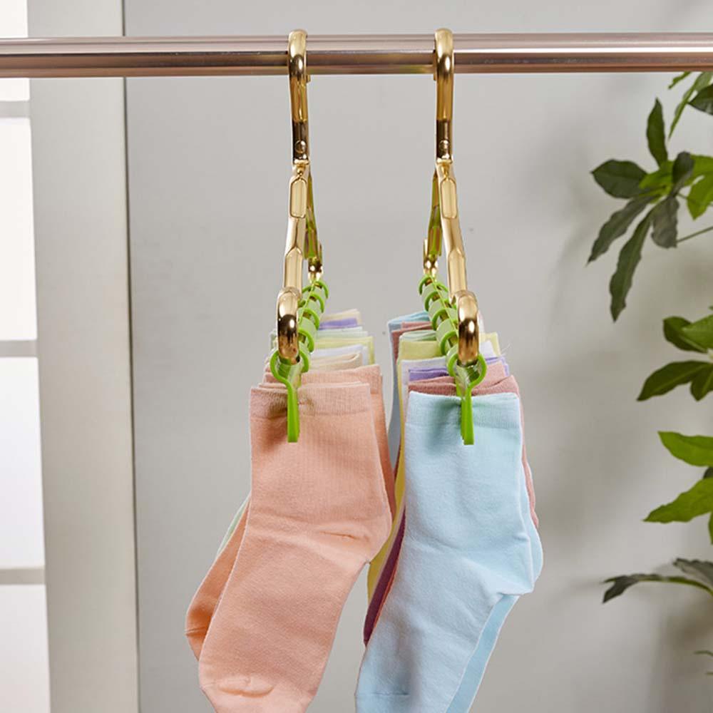 [Elegan] Rak Pengering Pakaian Dalam Plastik Storage Organizer Lemari Laundry Hook