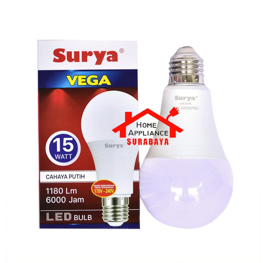 Lampu LED Bulb Surya Vega 15W 15 Watt - Cahaya Putih