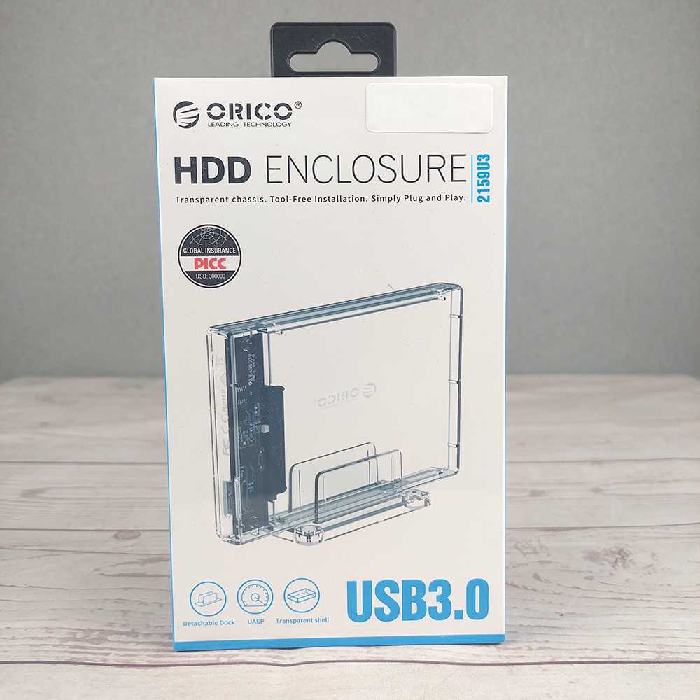 Orico Hard Drive Enclosure 2.5 inch USB 3.1 With EU Adapter - 2159U3 ( Al-Yusi )