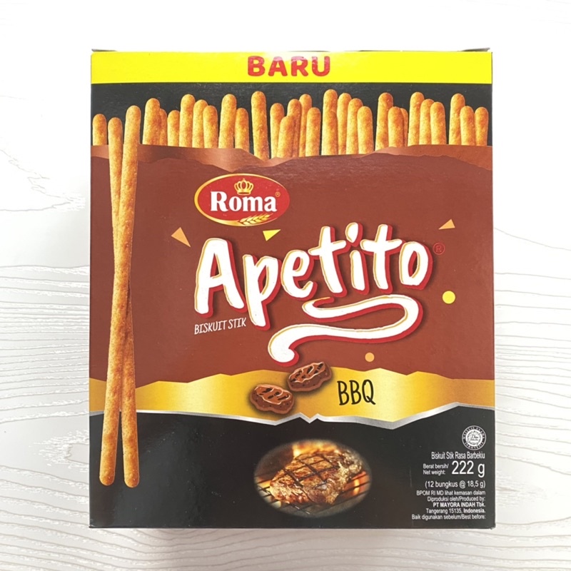 [TERMURAH!] Roma Apetito 1 PAK isi 12x18.5gr - Biskuit Stik Roma Enak Gurih