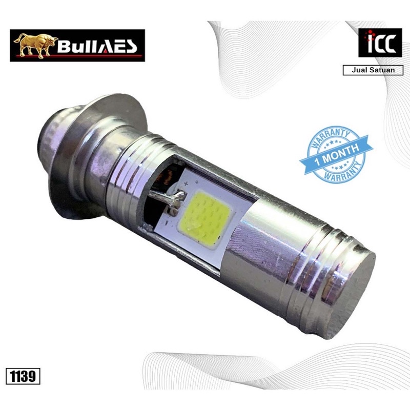 Bohlam Lampu Depan Led Putih Super Terang Ac Dc Bergaransi Type H6 Universal