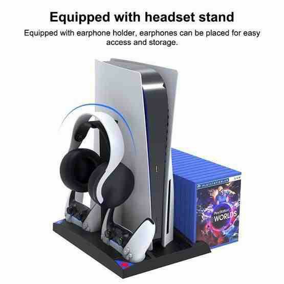 PS5 Stand Ipega Cooling Fan / Rak + Charging Stik