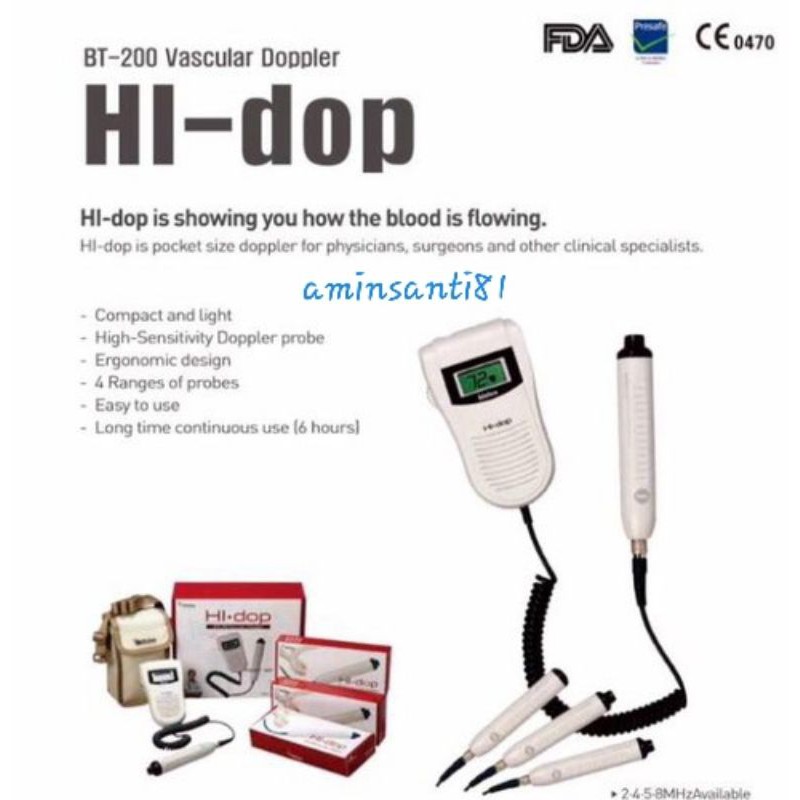 Doppler Bistos HI Dop BT-200 Vascular Pembuluh Darah/Bistos HI Dop BT-200 V