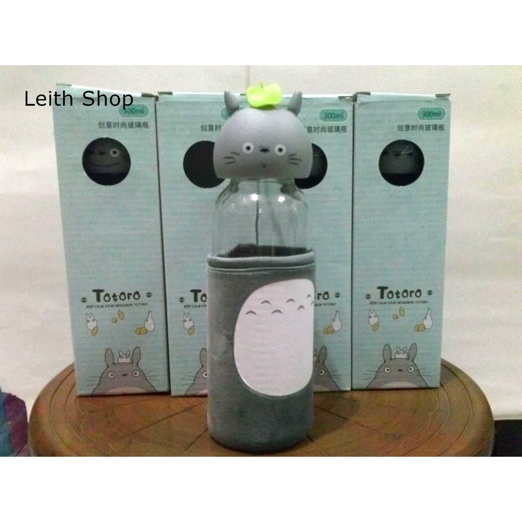 Botol Minum Kaca Totoro Termos Thermos Tumbler Tempat Bekal Gelas