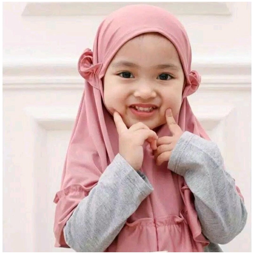 JILBAB ANAK CARLA USIA 0-3 TAHUN BAHAN JERSEY PREMIUM ADEM