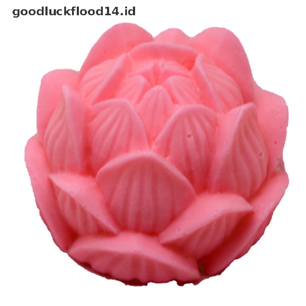 [OOID] Aromatherapy Candle Silicone Mold 3D Lotus Flower Shape Soap Silicone Mould DIY ID