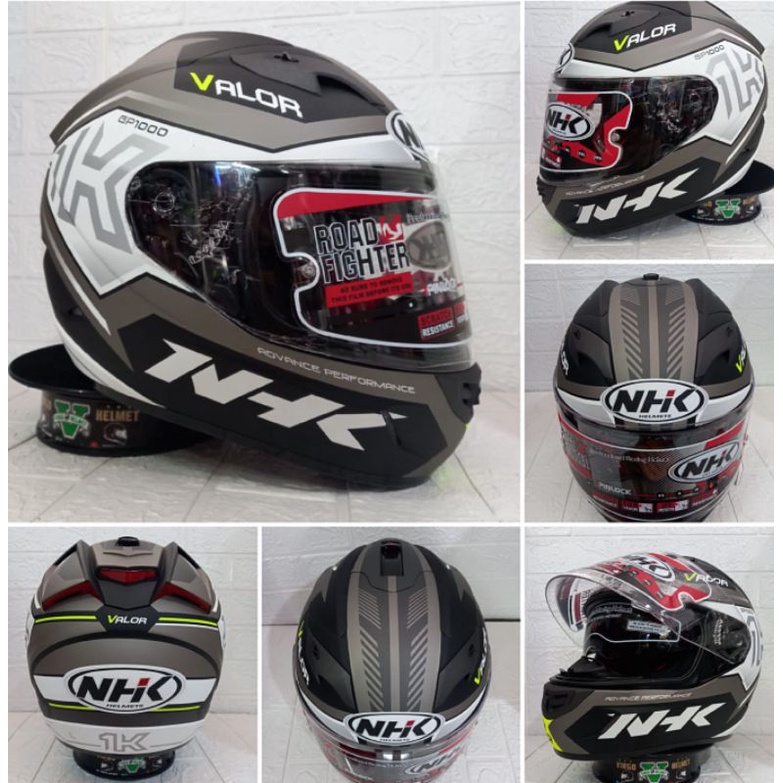 NHK Helm GP1000 VALOR BLACK SILVER 100%ORIGIAL SNI DOT (ongkir termurah 2kg)