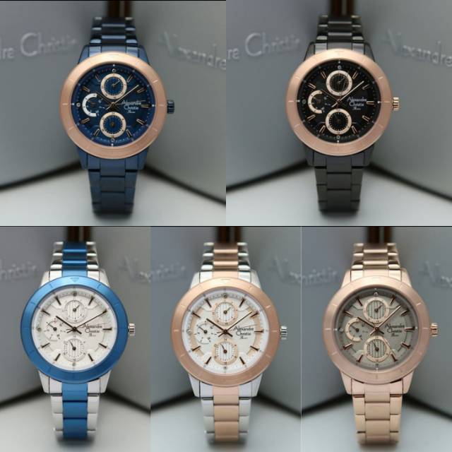 Jam Tangan Alexander Christie 2823 AC 2823 Tali Stainless Baterai Original Wanita 3.6cm garansi 1thn