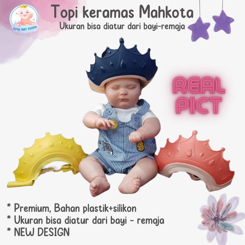 PROMO NEW! Topi Keramas Anak Bayi hingga Remaja Model Mahkota Premium Tebal