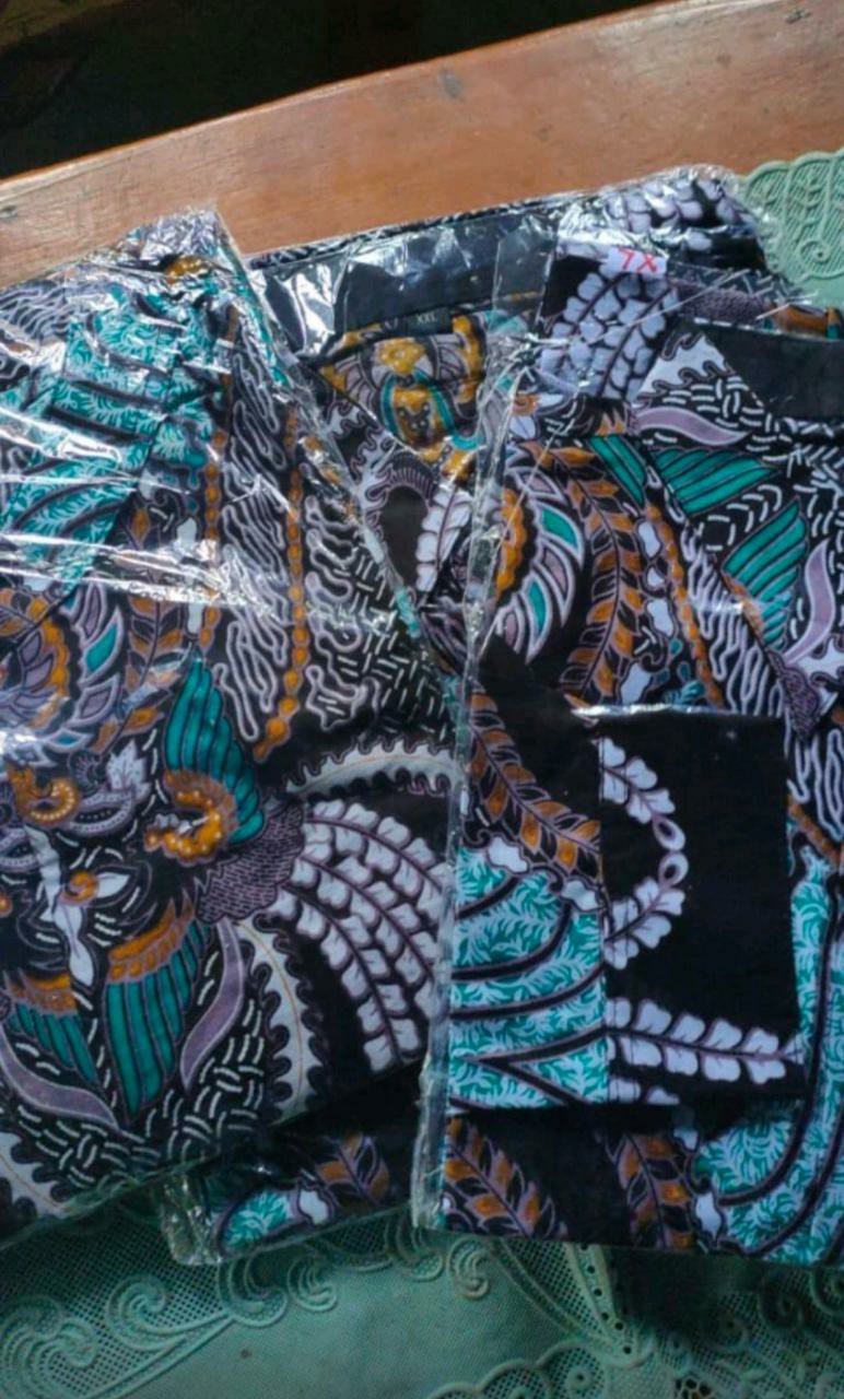Couple Batik Gamis Dan Kemeja Motif Madu / Harga Satuan / Bisa Cod