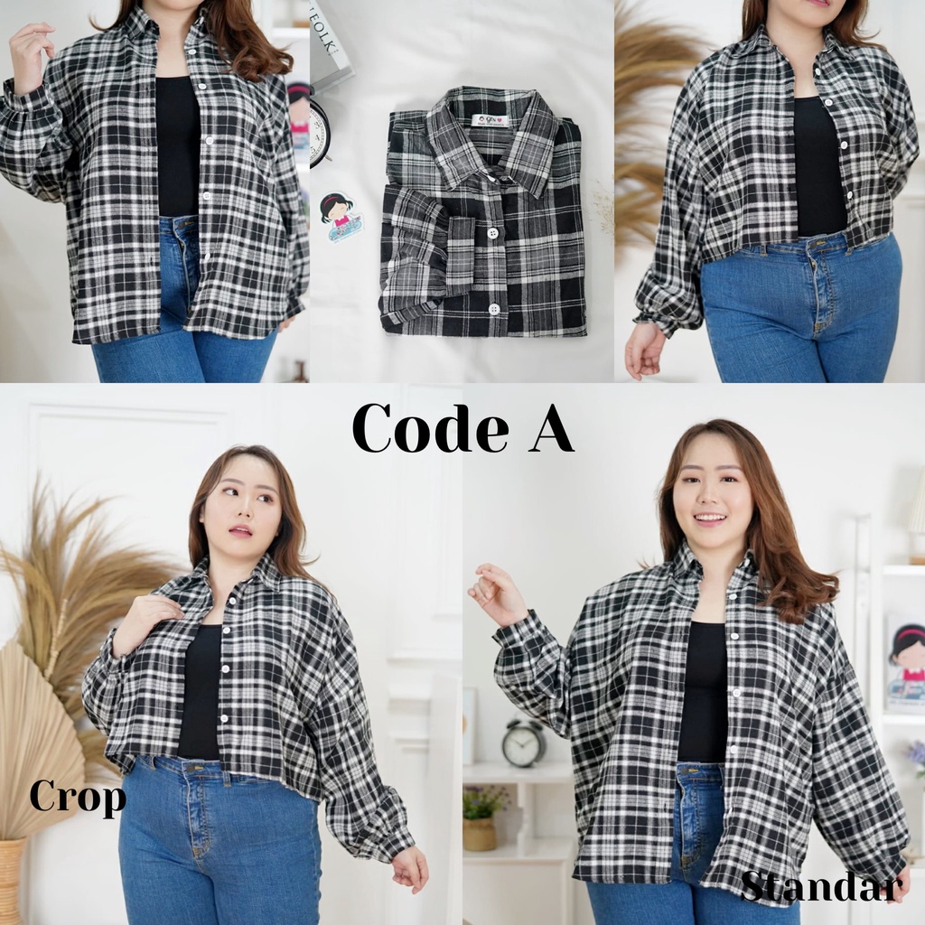 GFS [PLUS SIZE] FLANEL OVERSIZE KEMEJA BIGSIZE