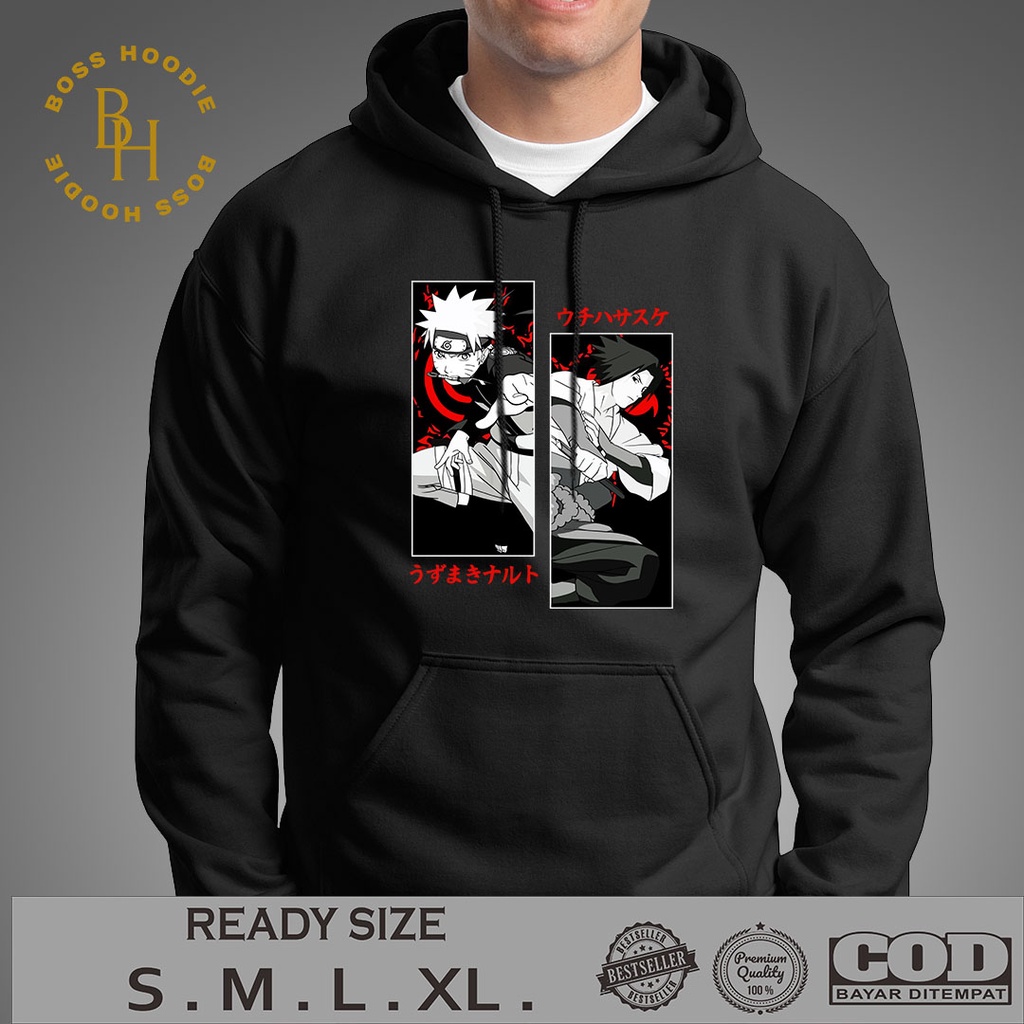 HOODIE ANIME NARUTO SASUKE | JAKET HOODIE PRIA | HOODIE PRIA KEREN | HOODIE ANIME NARUTO