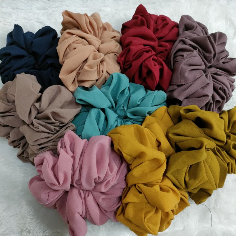 Scrunchie Jumbo, Ikat Rambut Cepol Jumbo, Cepol Hijab