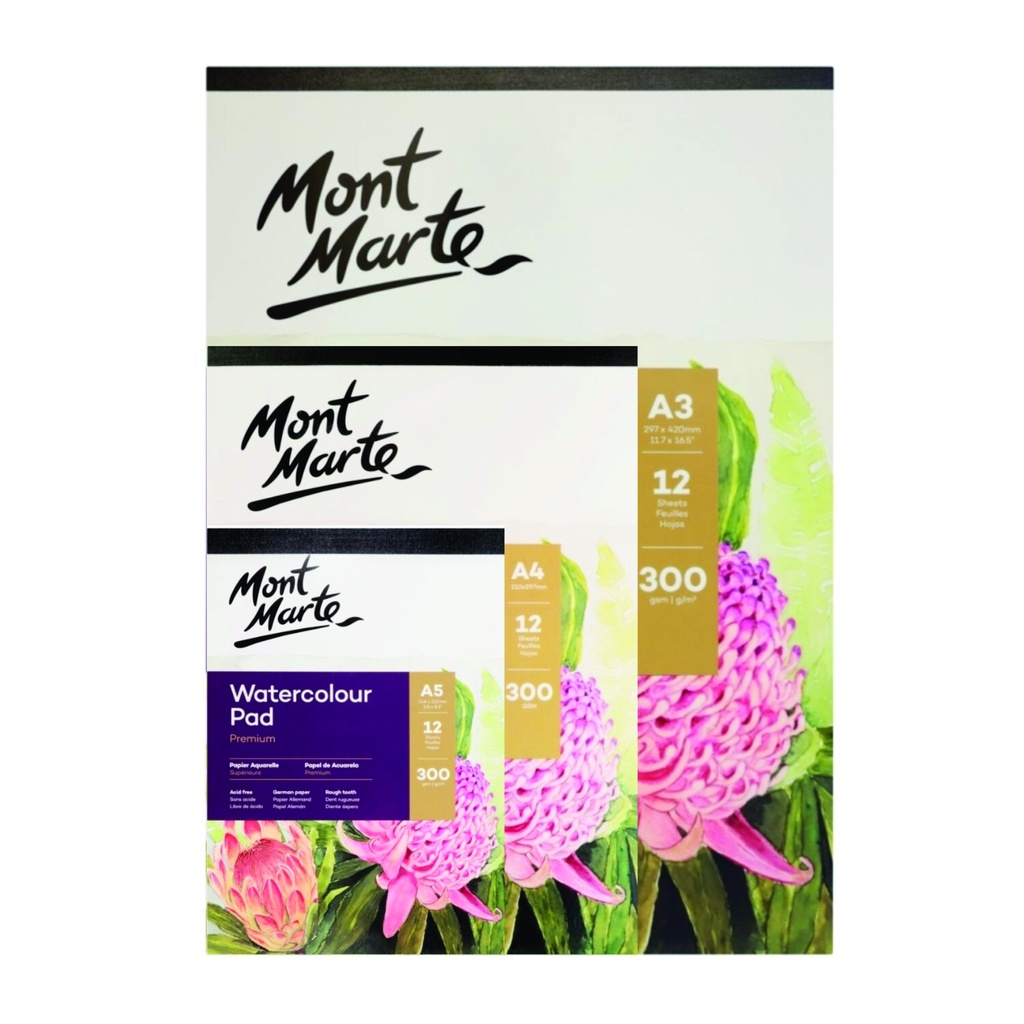 

MM Watercolour Pad German Paper A4 300gsm 12sht TYPE MSB0066