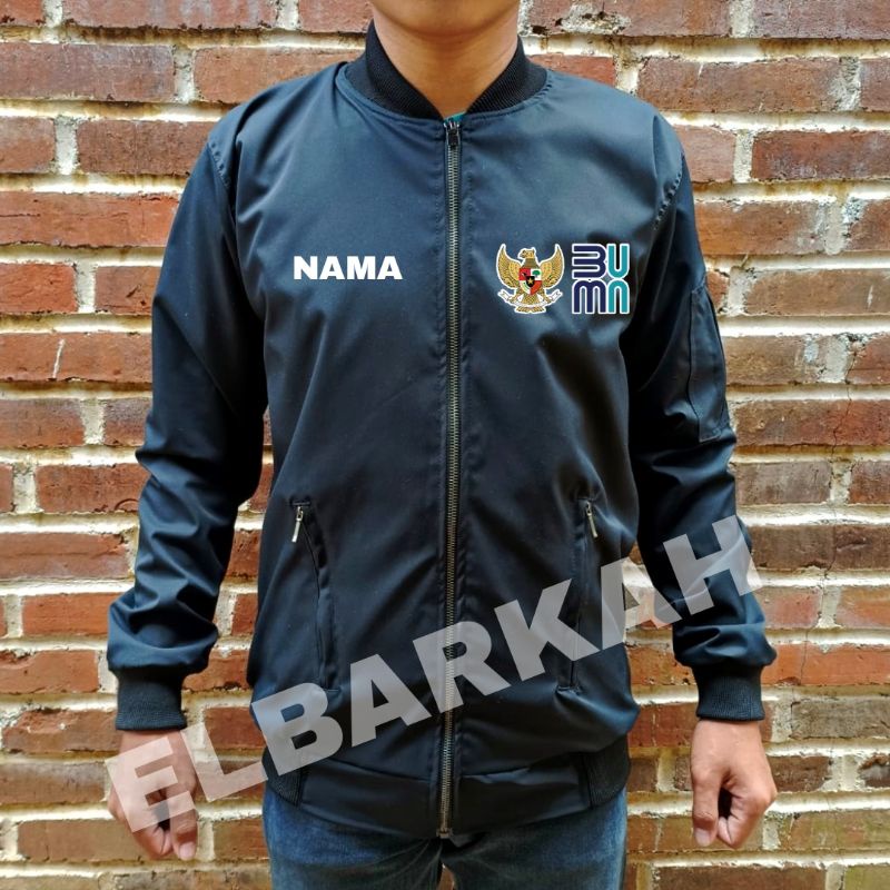 JAKET BOMBER LOGO BUMN JAKET BOMBER BISA CUSTOM LOGO SENDIRI jaket bomber waterfroop jaket bomber terbaru