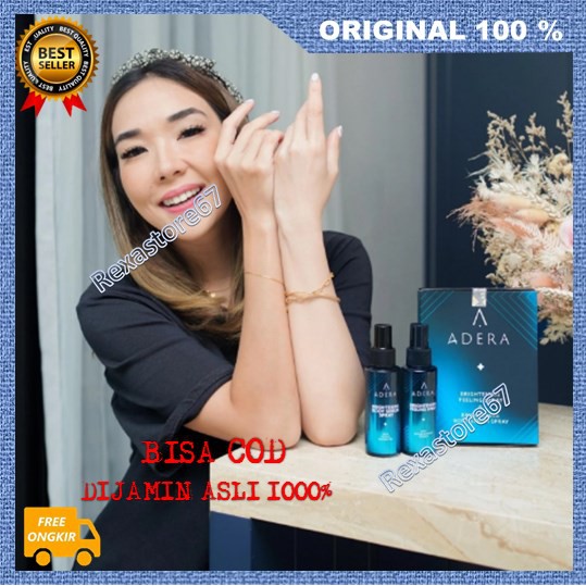 [BISA COD] PROMO!Adera Brightning Body Spray Peeling & Body Serum Spray Lotion Glowing ORIGINAL BPOM