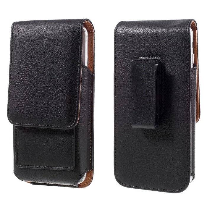 [MURAH] [COD] Sarung Dompet Tas Tempat HP Pinggang Kulit Penjepit Rotary 6 Inch - Hitam