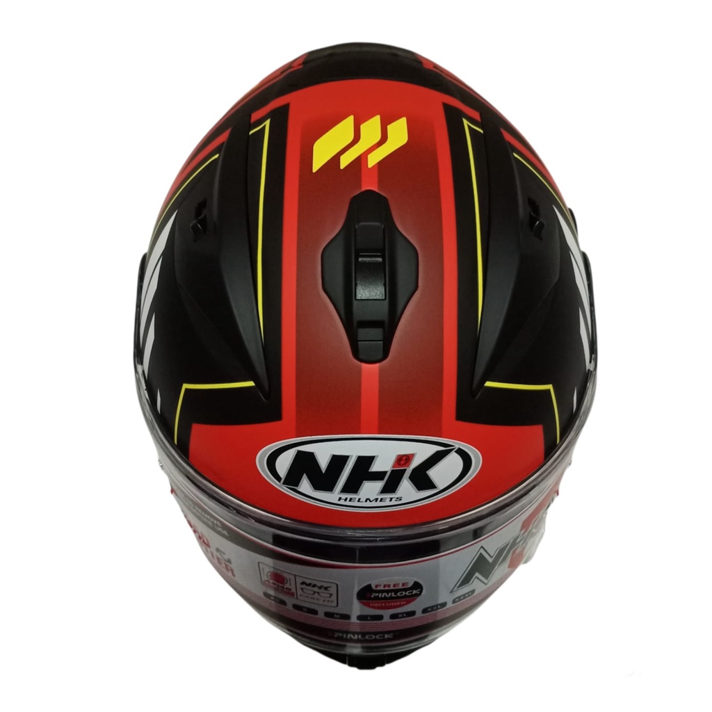 HELM NHK FULL FACE NHK GP PRIME MOTIF MONLAU BLACK RED DOFF