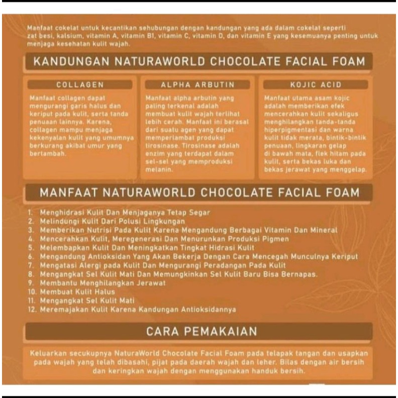 Sabun Coklat by Natura word (Menghilangkan komedo dan flek berat) BPOM