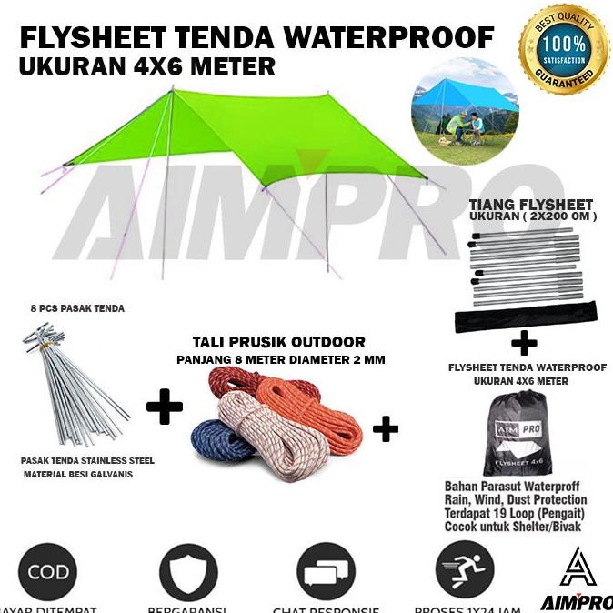 Flyseet tenda 4x6 6x4 meter - Flysheet tenda 4x6 Meter 19 Loop UL