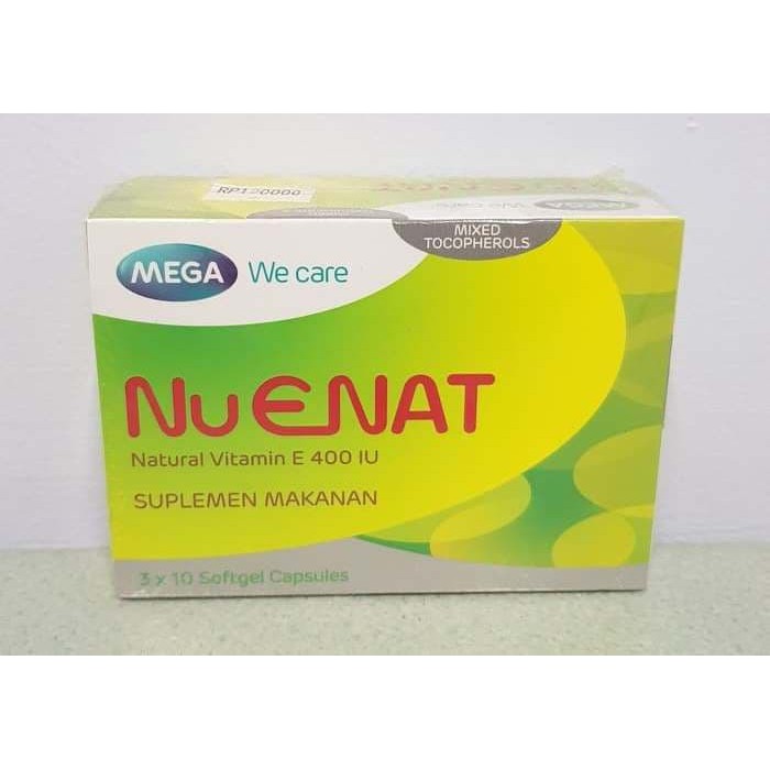 NU ENAT NATURAL VITAMIN E 400 IU 30' MEGA WE CARE 100% ASLI