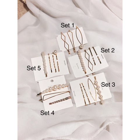 NEEDED.ID JKT | Hairpin Set / Jepitan Rambut Set / Hairstyling Heatless / Jedai Kekinian / Berrettes Pearl