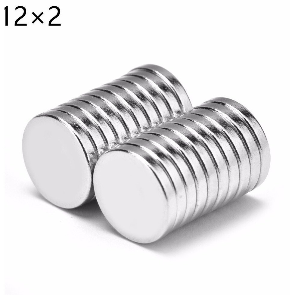 2PCS STRONG MAGNET NEODYMIUM 12x2mm SILINDER DIAMETER 12 TEBAL 2 mm N52