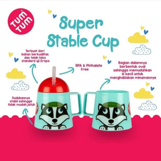 Tum Tum Super Stable Cup Gelas Stabil