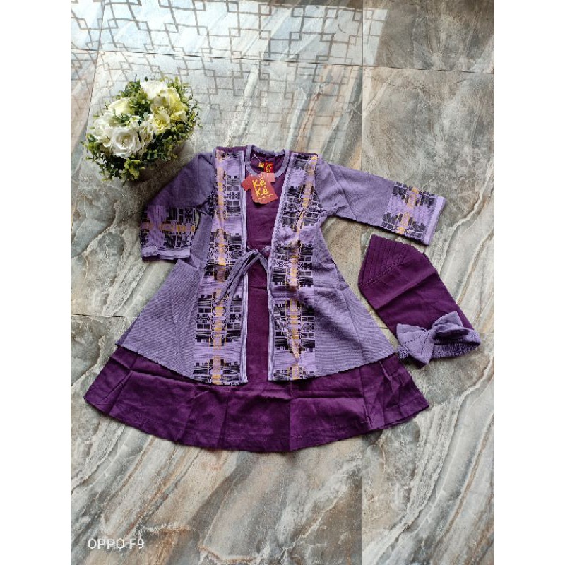 Gamis Anak KEKE size 1 GM SR 181910 Ungu
