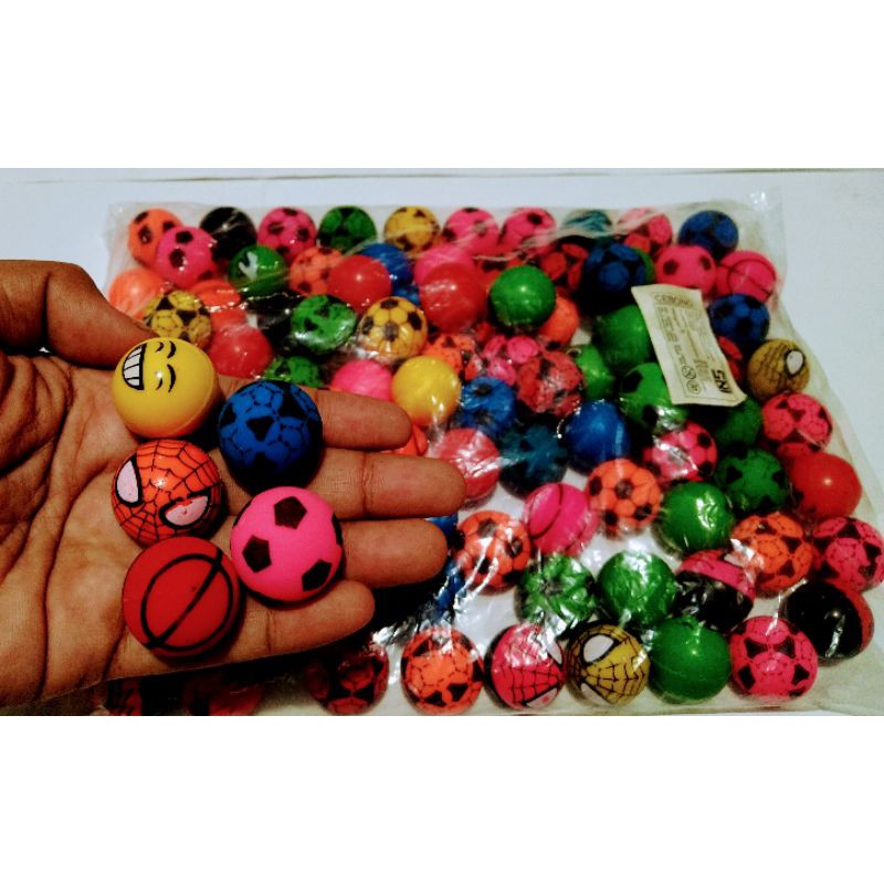 BOLA BEKEL KECIL MOTIF MIX ( DIAMETER 2,5 CM )