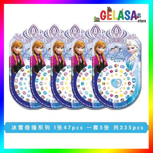 Gelasa Nail Art 3D Sticker Kuku Anak Princess series