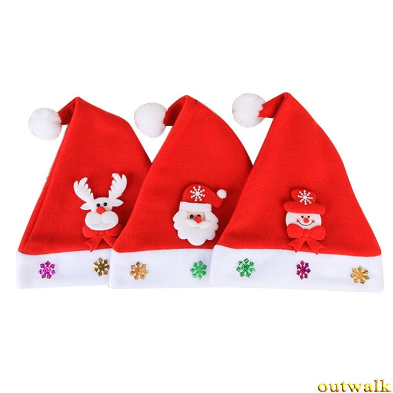 Topi Santa Claus Warna Merah Untuk Kostum Natal Anak