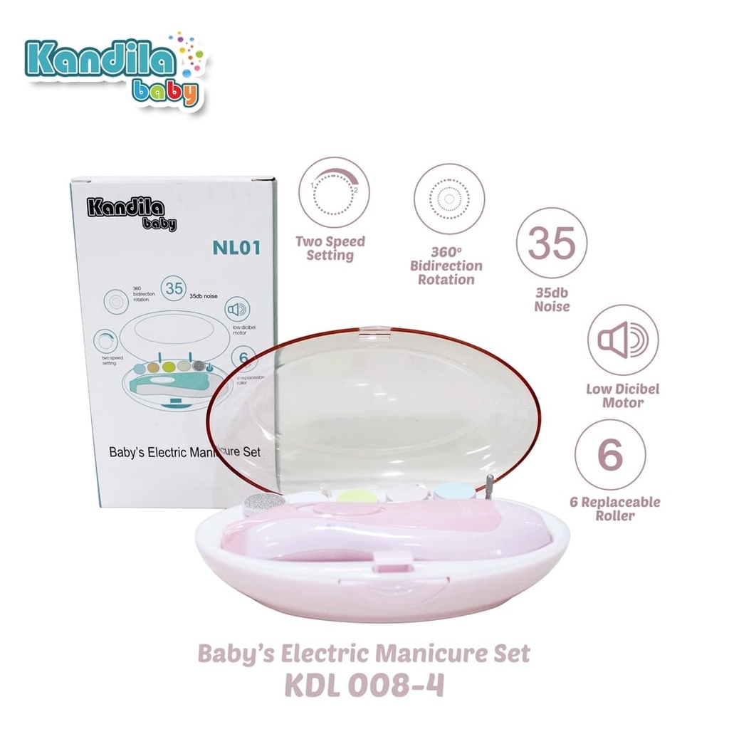 Kandila Baby Gunting Kuku bayi Elektrik Nail Manicure Set electric KDL 008-4