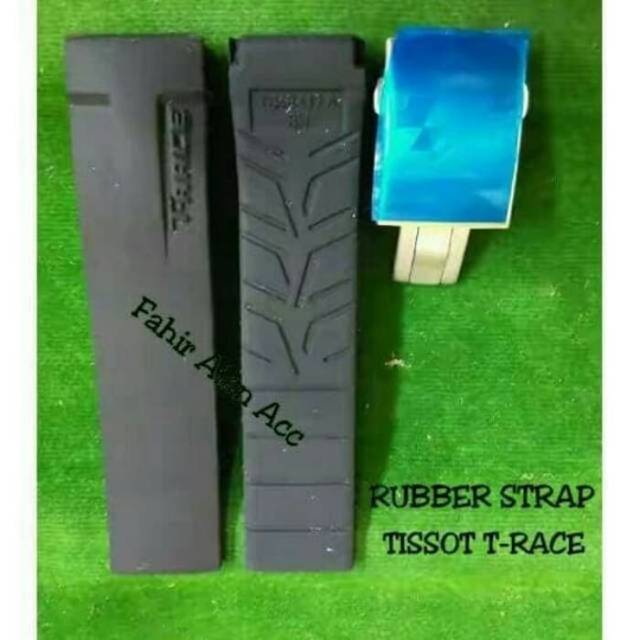 STRAP TALI JAM TISSOT T-RACE TRACE RUBBER STRAP TALIJAM TISSOT T RACE MOTO GP HITAM